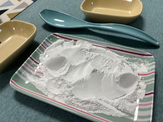 วัตถุดิบเมลามีนสีขาวสำหรับอาหารเย็นผงเคลือบเมลามีน