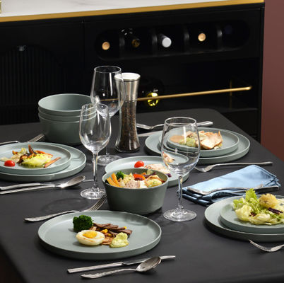 เครื่องซักจาน Melamine เซ็ตเครื่องทําอาหารที่ไม่แตกได้ ปลอดภัย BPA ฟรี Sage