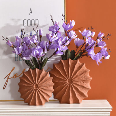 ภาชนะเซรามิกสําหรับตกแต่งบ้าน ชุด 2 ภาชนะเทรคอตต้า,ภาชนะดอกไม้,ภาชนะดอกไม้แห้ง,ภาชนะดอกไม้ตัด,ตกแต่งตก