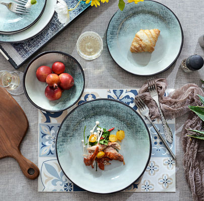 ชุดอาหารกลางวันเมลาไมน์สีเขียว 12 ชิ้น สําหรับใช้ในภายในภายนอก