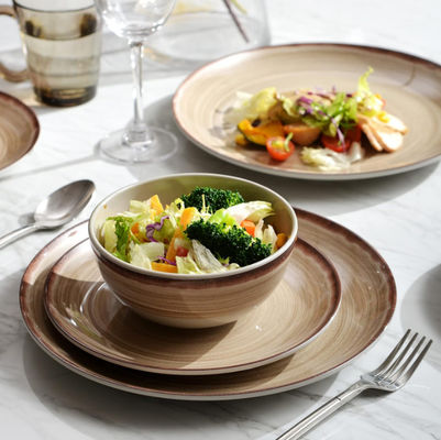 แผ่นสีน้ําตาล Melamine เซตฟรีชิปกลม