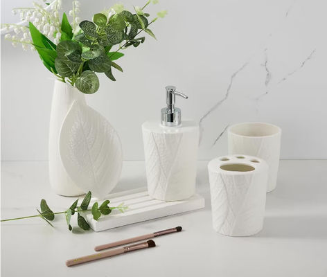 หมอนฟรี เซรามิก ถุงแปรงสีฟัน อุปกรณ์เสริมห้องน้ํา ชุด 4 ชิ้น