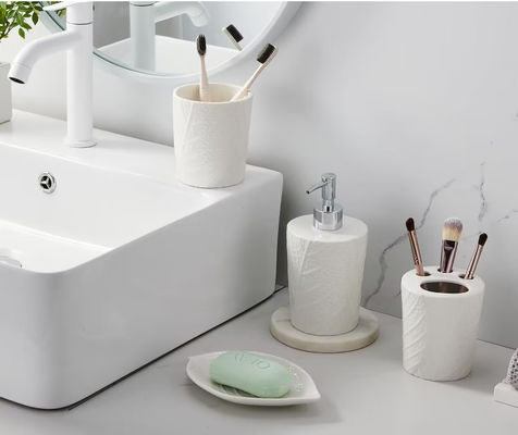 หมอนฟรี เซรามิก ถุงแปรงสีฟัน อุปกรณ์เสริมห้องน้ํา ชุด 4 ชิ้น