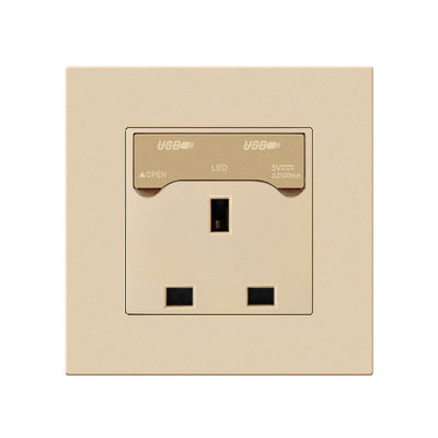 แผ่นเปลี่ยนไฟชาร์จเมลาไมน์ 13A 16A USB Type C Multi Hole Socket