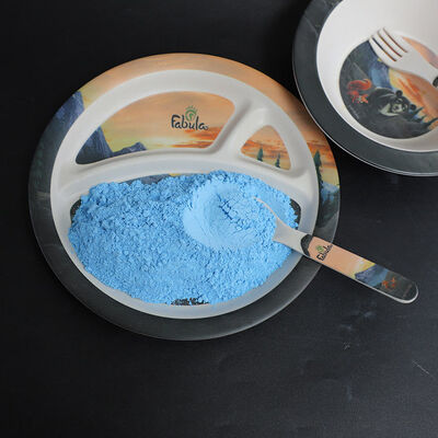 สารที่ไม่อันตราย สารเมลามีนบริสุทธิ์ ขนาดผงที่มีการพอลิเมอริเซชั่นที่อันตรายจะไม่เกิดขึ้น ใช้ในการผลิตเคลือบและสับ