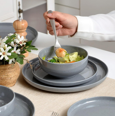 Melamine Dinnerware Sets Plates And Bowls Sets 12Pcs ชุดจานสําหรับ 4 ชุด Melamine Outdoor Dinnerware Set น้ําหนักเบา